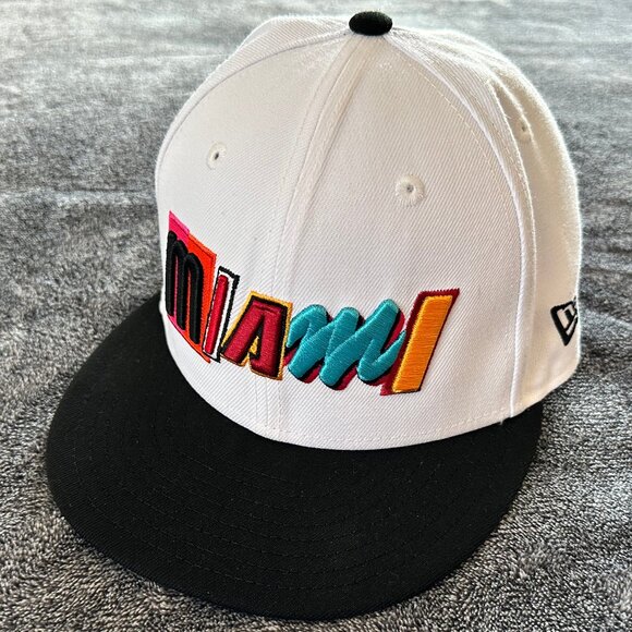 NBA New Era 59Fifty Miami Heat Snapback Cap, Size 7 3/8" (58.7 cm) - Picture 1 of 7